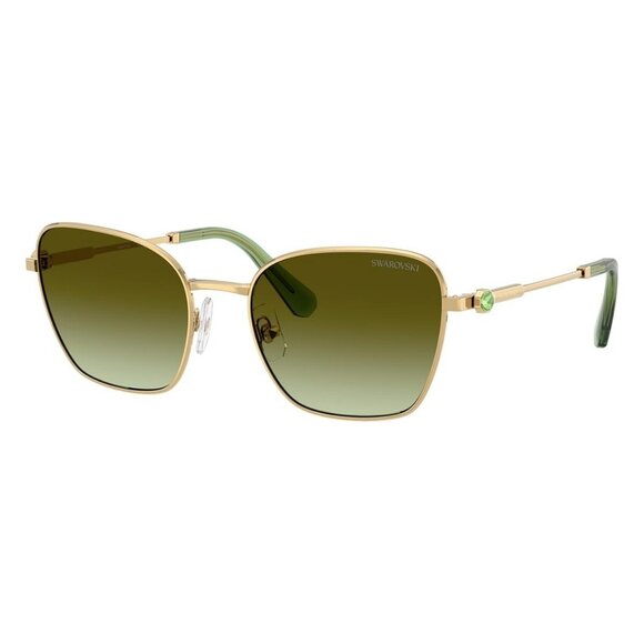 New SWAROVSKI Gold Aviator SK7029 4004/E8 Sunglasses Women - Picture 1 of 6